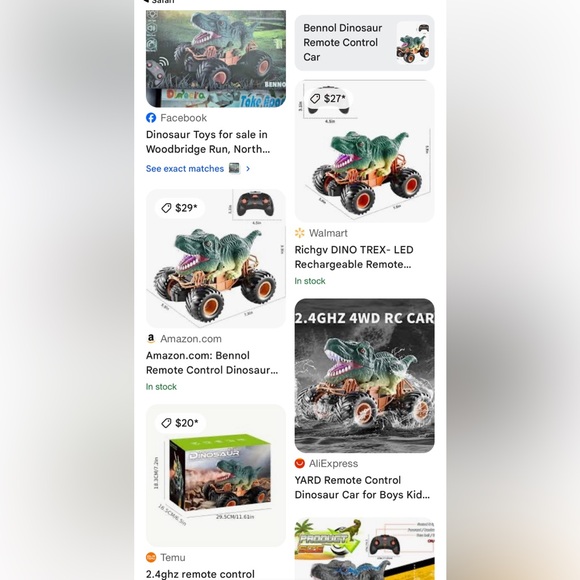 Bennol Remote Control Dinosaur Car, 2.4Ghz RC Truck for Kids NIP - Picture 7 of 11